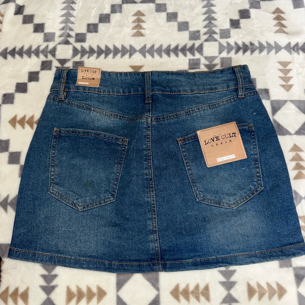 Denim Skirt - Blue